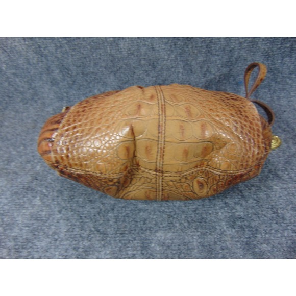 Brahmin Anytime Mini Shoulder Bag Toast Melbourne Croc Embossed Leather Purse - Picture 13 of 16